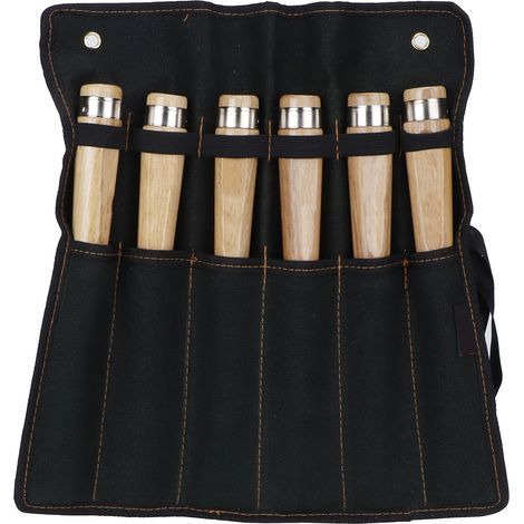 Holzmeißel-Set, Holzschneidemesser-Set mit Tasche für Schreiner (1/5)