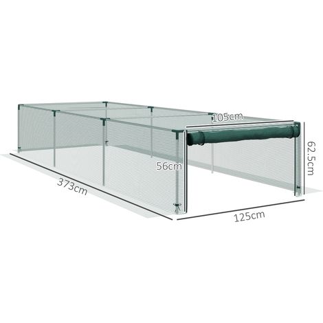 Tente de protection pour plantes : 1,25 x 3,73 m, porte à fermeture éclair, filet anti-insectes étanche au vent, pour légumes & plantes (1/5)