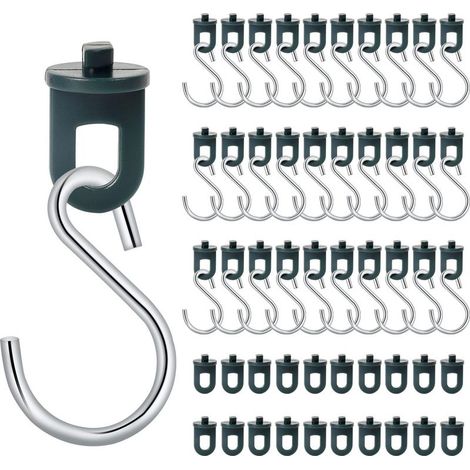 Lot de 50 clips de serre plus 30 crochets de suspension pour plantes - Ĺ’illets - Clips pour serre (1/4)