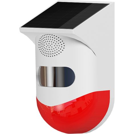 Drahtloser Infrarot-Bewegungsmelder, 120-dB-Blinksirene, wasserdichter PIR-Detektor, eigenständiger Alarm