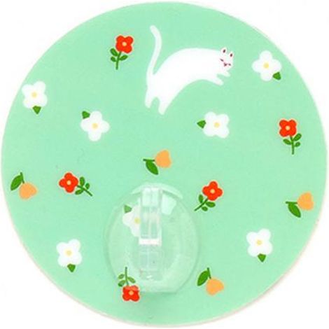 Crochet Adhésif Mural - Support Rangement Salle De Bain Cuisine - Fixation Sans Perçage - Lot De 4 Pièces Vert (1/2)