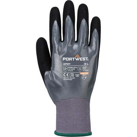Grip 15 Nitrile Touch Scr Glv - Taille Xxl - Gris/noir - Portwest