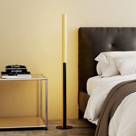 3000K-6500K lampadaire LED bambou à intensité variable 122 cm, lampe d'angle salon chambre (1/5)