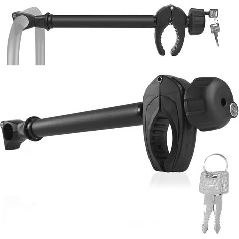 Support De Cadre Pour Porte-Vélo Universel Verrouillable À Clé, Longueur 45 Cm, Compatible Avec Tubes En U Ø 2,5-3 Cm Et Cadres Ø 3-6 Cm (1/5)
