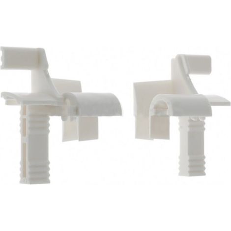 – Paire de tulipes pour volet roulant monobloc quart de rond – Pour lames PVC 7 à 9mm – Couleur blanche – Accessoire universel de protection fenêtre (1/2)