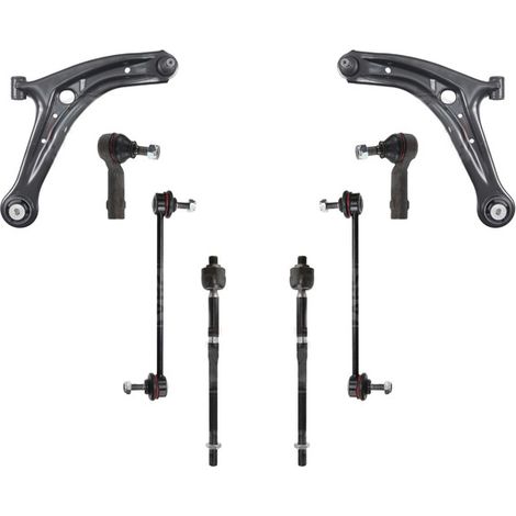 KIT BRACCIO OSCILLANTE 8 PEZZI COMPATIBILE CON FORD B-MAX (JK) 1.6 TDCi 10.2012 - / Kit Sospensione Completo OE/OEM / Bracci Oscillanti + Testine Sterzo / Sostituzione Diretta OEM