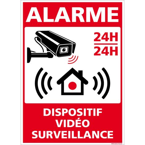Autocollants de Signalisation Souple – Panneaux de Signalisation Autocollants – Plusieurs tailles au choix – Signalisation Française - Alarme, dispositif vidéo surveillance - 300 x 420 mm