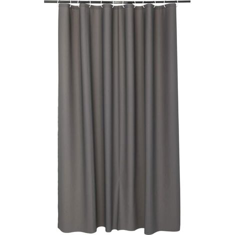 douceur d'intérieur, Rideau de Douche (180 x 180 cm) Vitamine Anthracite, PEVA