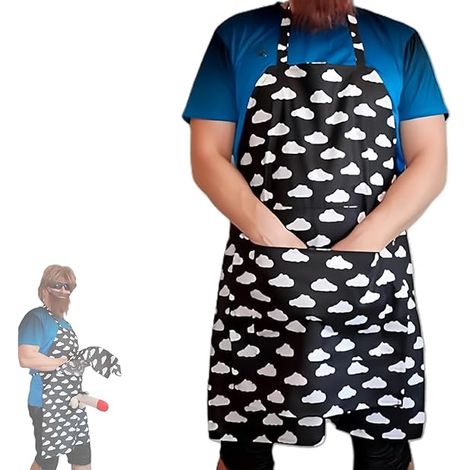 Tabliers au look de chef rigolo, tabliers au design original avec une surprise dans les poches, tabliers amusants avec des surprises cachées, cadeaux parfaits pour les fêtes. (1/5)
