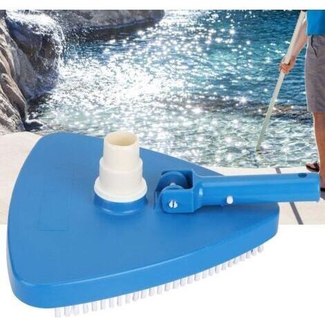 Nettoyeur de Piscine Rotatif Manuel Triangulaire Portable Pondérée Forme Triangulaire Piscine Aspirateur Tête Brosse Outil De Nettoyage Accessoires pour Home Yard (1/5)