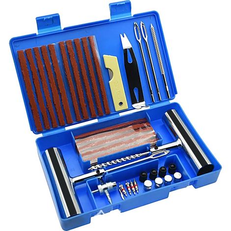 Kit di riparazione pneumatici, gomma resistente, design portatile, rosso (1/2)
