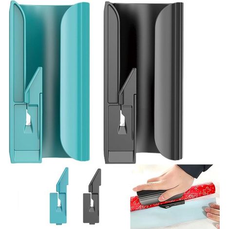 Taglierina per carta regalo in 2 pezzi, taglierina cilindrica per carta regalo, taglierina per carta regalo natalizia con 4 lame (1/5)