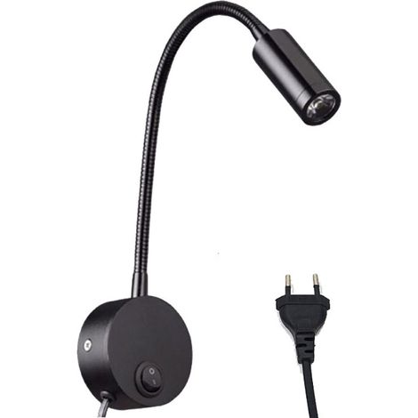 LED tuyau applique hôtel chevet tuyau applique 220V apprentissage protection des yeux lampe de lecture
(noir, lumière chaude) (1/5)