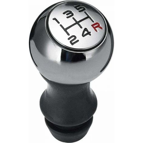 Pommeau de Levier de Vitesses en Aluminium à 5 Vitesses pour 106 206 207 207 306 307 407 408 508 Argent + Noir Nombre (1/5)