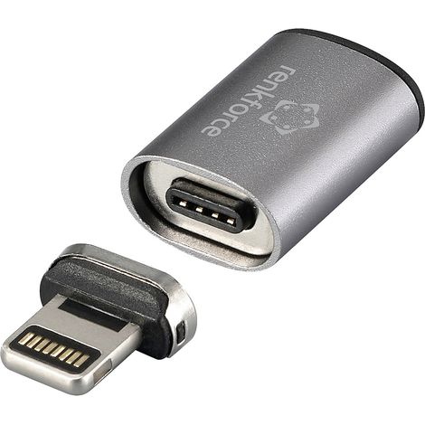 Renkforce USB-C®, iPad/iPhone/iPod Adapter [1x USB-C® Buchse - 1x Apple Lightning-Stecker]   magneti (1/4)