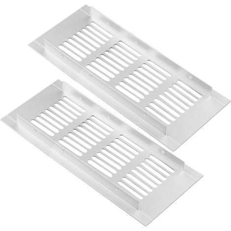 Rechteckiges Lüftungsgitter, Lüftungsgitter, rechteckiges Lüftungsgitter, rechteckiges Lüftungsgitter für optimale Belüftung 80 × 200 mm 2 Stück (Weiß)