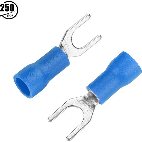 Lot de 250 cosses à sertir isolées pour fils électriques (bleues) (1/5)