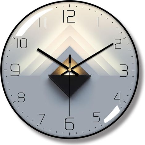Horloge Murale, Horloge Murale Art Déco, Horloge Murale Moderne en Métal Silencieuse Et sans Tic-tac, Adaptée Au Salon, Chambre à Coucher, Salle D'étude, Bureau (1/5)