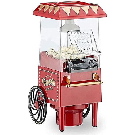 LITINGT Machine PopCorn rtro Machine PopCorn de Carnaval 1200W Facile Faire du PopCorn Plus sain en Moins de 3 Minutes Mac[445]