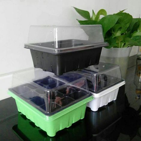 Seed starter kit, 12 cells, seedling trays, gardening, germination tray, plant cultivation for bonsai propagation (1/5)