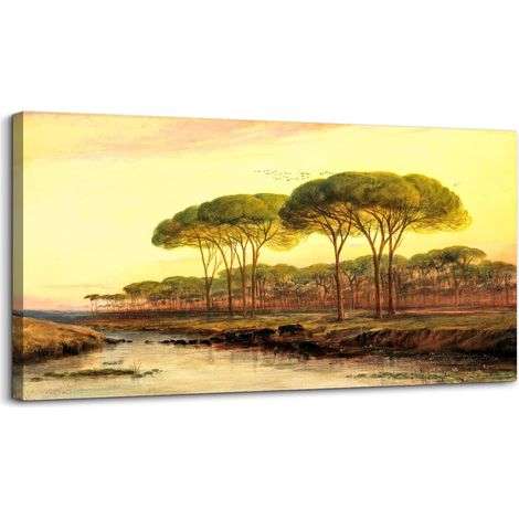 Immagine su Tela Decorazione Vintage Paesaggio Toscana 50x100 cm (1/5)
