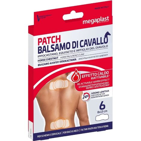 TrAdE Shop Traesio - Set 6pz Patch Autoriscaldante 8x13cm 24h Azione Lenitiva Per Schiena Cervicale 085971 -