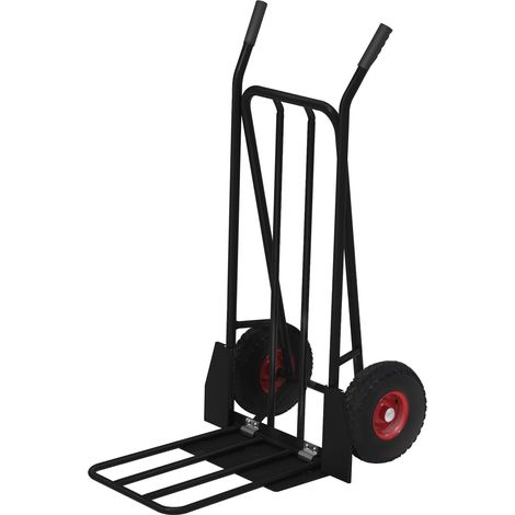 Carrello porta bagagli pieghevole nero - 780 x 555 x 1110 - Kongamek - KM104PF-S