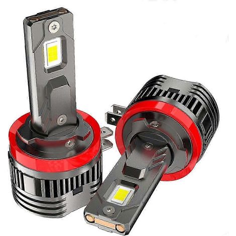 Lot de 2 ampoules LED H11B Turbo 80W 30000LM feux de croisement/route 6000K blanc pour Ford Fiesta (prise et adaptateur). (1/5)