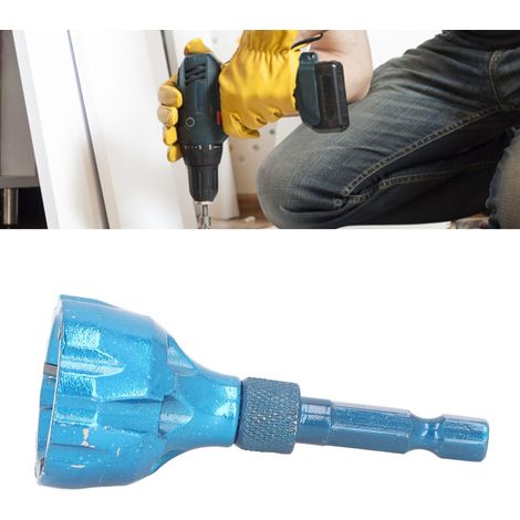 Outil de chanfreinage extérieur, ébavurage des métaux, meuleuse à trois lames, lame en alliage neuf, outil de perçage électrique manuel pour filetage (1/5)