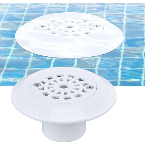 APEX Bonde de piscine, bonde de piscine en plastique, sortie de piscine en plastique, entrée de bonde de piscine blanche, diamètre extérieur 45 mm, diamètre intérieur 38 mm