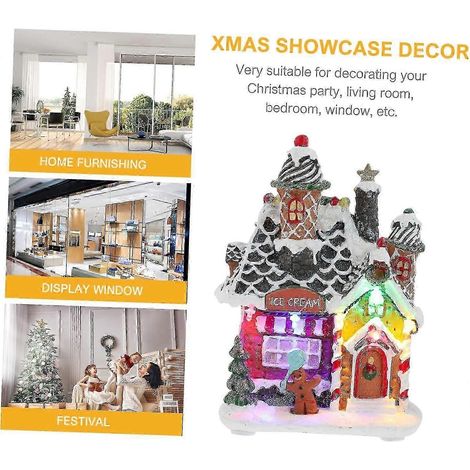 Fantastic 1Pc Cookie Glow Shack Mini Houses Christmas Decor Snow House Decor Xmas Village Buildings Xmas (1/2)