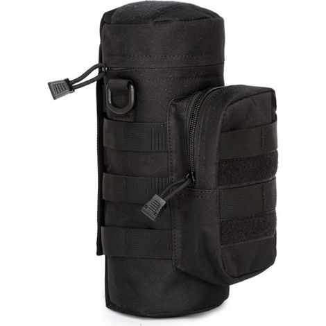 Porte-Bouteille Tactique - Compartiment Ajusté Pour Bouteille Eau Thermos Gourde - Poche Avant Multifonction - Fixation Ceinture Équipement - 1 Pièce (1/5)