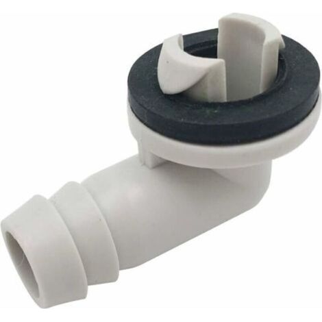Raccord de Coude de Connecteur de Tuyau de Drainage de Climatiseur avec Anneau en Caoutchouc pour UnitéS -Split et Unité de FenêTre Ca 3/5 Pouces (15 Mm) (1/4)