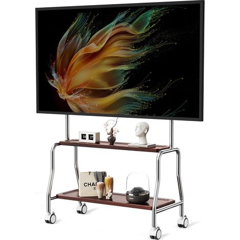 Support TV sur Pied à roulettes, 32-75 Pouces, Charge 50 kg (1/5)