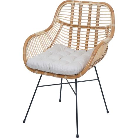 Chaise de salle à manger HWC-P17, chaise de cuisine Chaise en osier Fauteuil en rotin Chaise en rotin Chaise, Kubu Rotin
