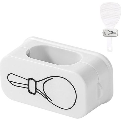 Soporte para cucharas de cocina - Soporte de pared para espátulas - Organización de cocina - Mecanismo magnético - 4,1 cm - Blanco (1/5)