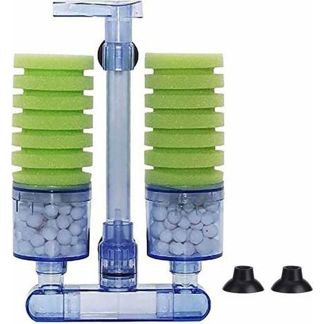 BUNTHAUS Aquarium-Schwammfilter, biologischer Schwammfilter, Wandmontage, geräuscharmer Wasserfilter, Aquarienreiniger (XY-2882)