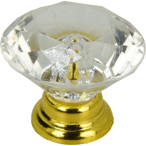 Runder Möbelknopf Diamond gold (1/5)