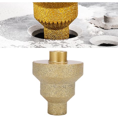 Foret étagé diamanté brasé, alésoir conique multicouche, filetage M10, diamètres 20 mm, 35 mm et 50 mm (1/5)