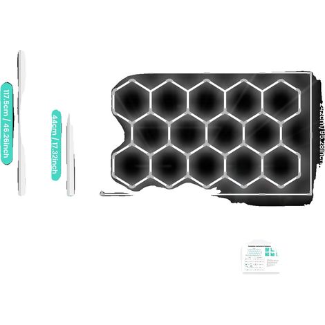 Lámpara de techo para garaje, montaje modular para bricolaje, tecnología antiparpadeo, rejilla de 14 pulgadas con marco. (1/2)