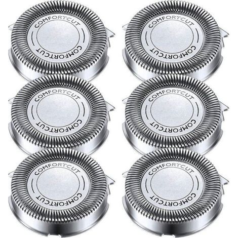 Têtes de Rechange Rasoir - Philips - SH30/50/52 - Compatible Séries 1000 à 5000 - 6 Pièces - Lavables (1/5)