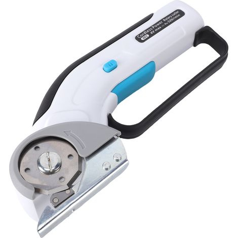 Ciseaux électriques sans fil avec lumière LED, coupe-carton rotatif, rechargeable et portatif, pour tissus, tapis, éponges et cuir. (1/5)