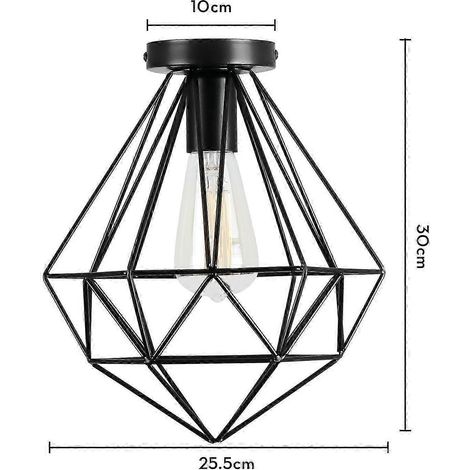 Plafonnier moderne style industriel vintage, abat-jour rétro, luminaires de style loft, éclairage intérieur pour salon, cuisine et décoration (Modèle 1) (1/5)