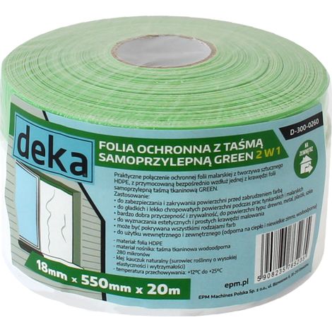 Pellicola protettiva con nastro verde PER ESTERNI 55CM20M - D-300-0260
