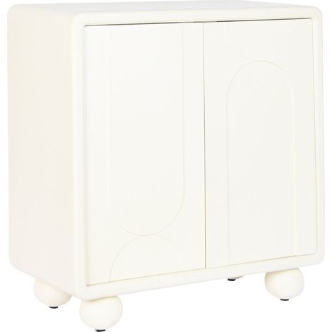 Comoda Mdf 80X37X86 2 Puerta 3D Blanco (1/5)