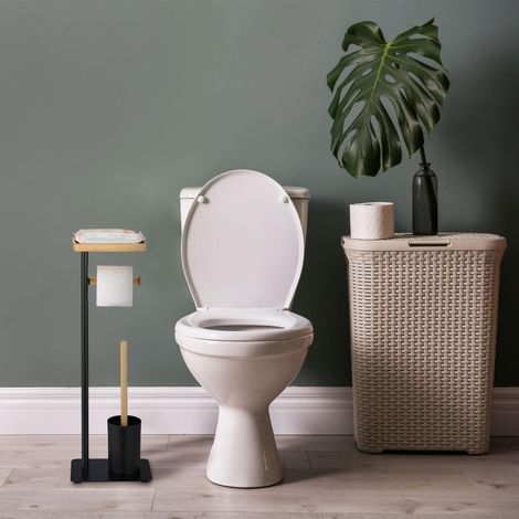 Silla de baño en bambú y hierro