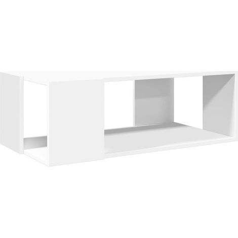 Tavolino da Salotto Bianco 89,5x48x30 cm in Legno Multistrato vidaXL