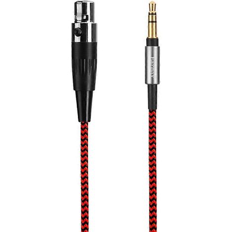 Nylon-Audiokabel für AKG K553, K182, K175, K245, K275, K181, K712 und Q701 Kopfhörer, 120 mm, schwarz und rot
