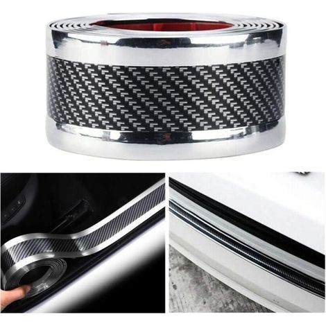 Protecteur de seuil de Porte de Voiture en Fibre de Carbone Universel Protecteur d'autocollant Auto-adhésif pour SUV, Camion, A18 (1/4)