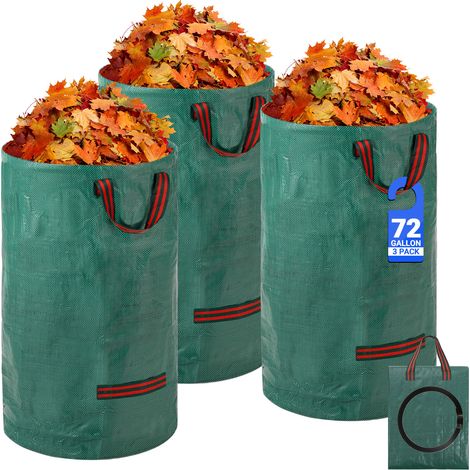 Velway Sac à Déchets Jardin 272L X 3pack Réutilisable - Tissu Industriel Résistant avec Poignées Renforcées (1/5)